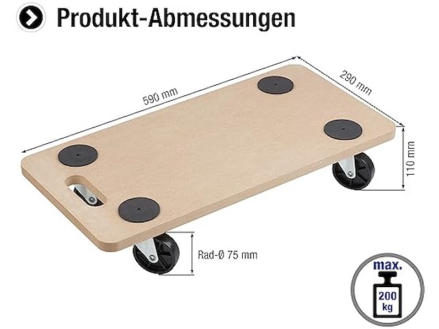Metafranc transportroller (590 x 290 mm) - afbeelding 2 van  4