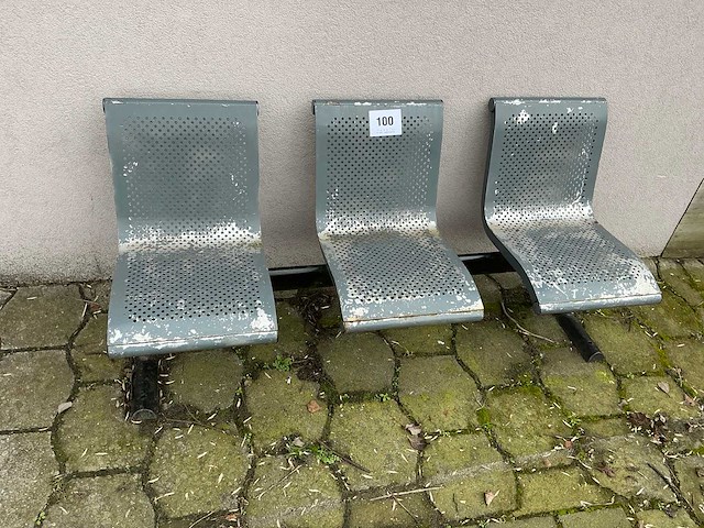 Metalen bank (3x) - afbeelding 1 van  8