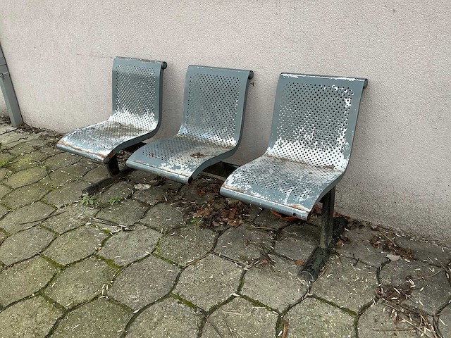 Metalen bank (3x) - afbeelding 3 van  8