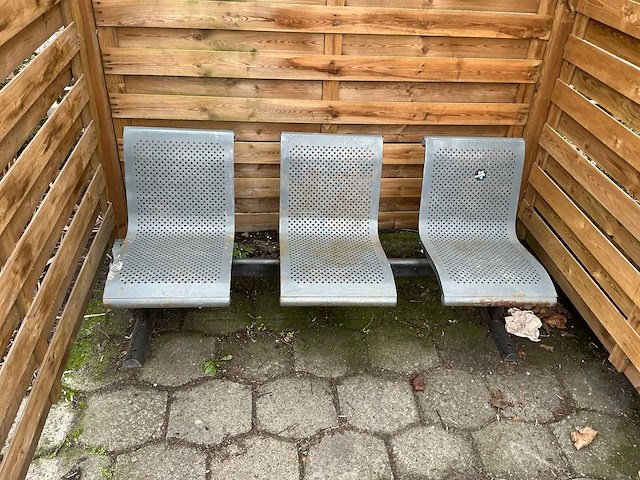 Metalen bank (3x) - afbeelding 7 van  8