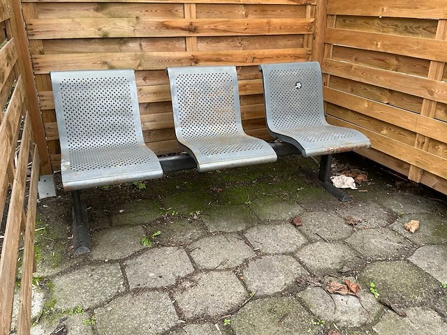 Metalen bank (3x) - afbeelding 8 van  8