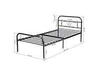 Metalen bed voor eenpersoonsbed 90 x 190 - afbeelding 5 van  5
