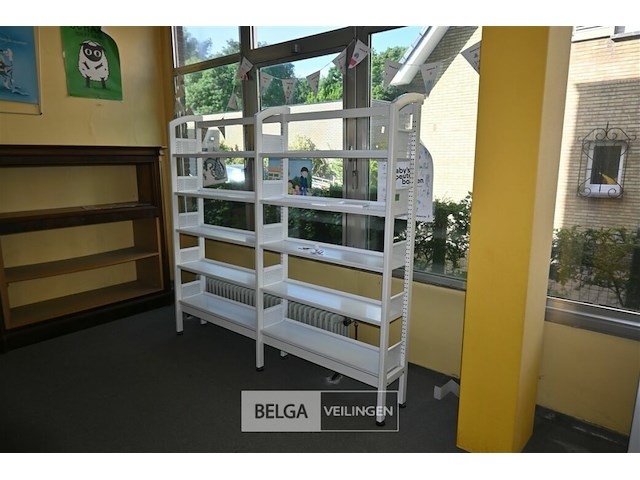 Metalen bibliotheekrek - afbeelding 1 van  5