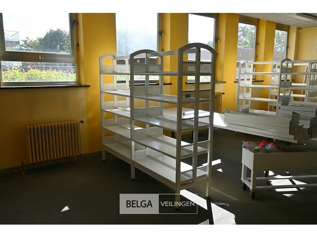 Metalen bibliotheekrek - afbeelding 1 van  5