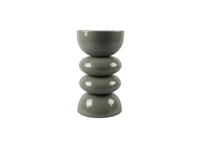 Metalen bijzettafel - glanzend khaki - afbeelding 4 van  5