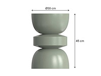 Metalen bijzettafeltje - khaki - afbeelding 3 van  4