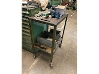 Metalen bijzettafel/werkkar (2x) - afbeelding 2 van  6