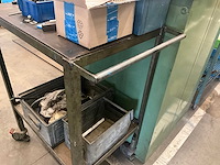 Metalen bijzettafel/werkkar (2x) - afbeelding 3 van  6