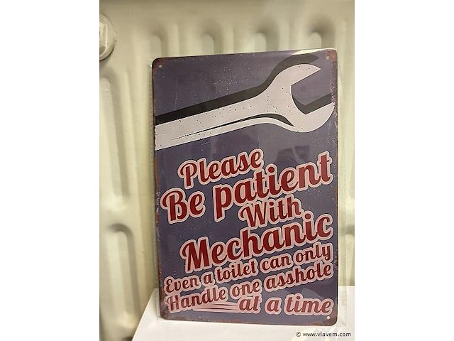 Metalen bord - afbeelding 1 van  1