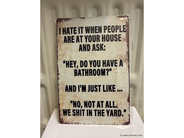 Metalen bord - afbeelding 1 van  1