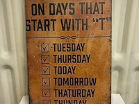 Metalen bord - afbeelding 1 van  1