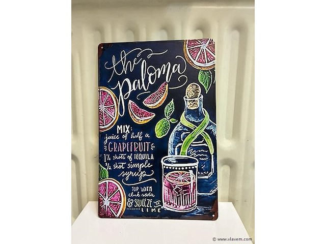 Metalen bord - afbeelding 1 van  1