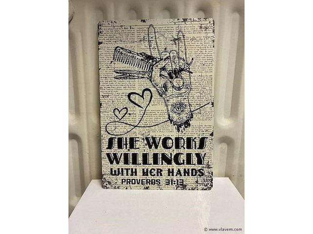 Metalen bord - afbeelding 1 van  1