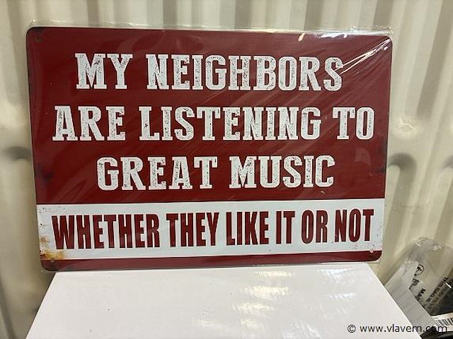 Metalen bord - afbeelding 1 van  1