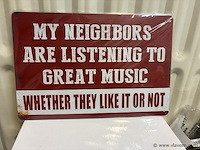 Metalen bord - afbeelding 1 van  1