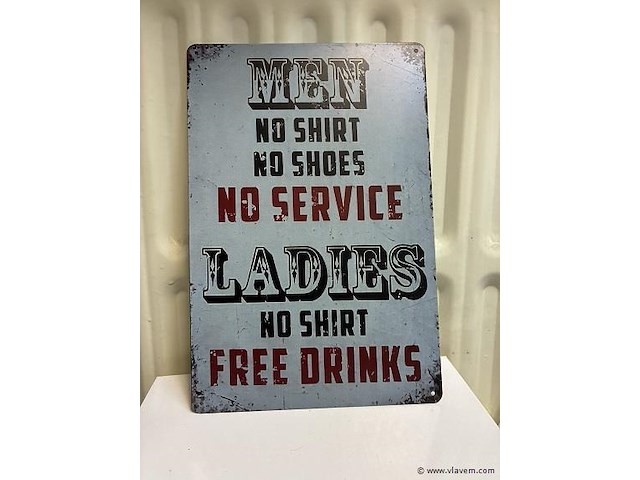 Metalen bord - afbeelding 1 van  1