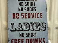 Metalen bord - afbeelding 1 van  1