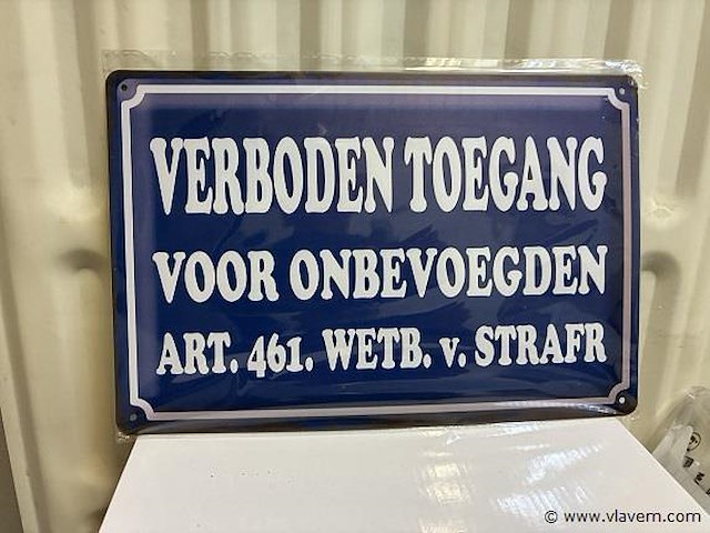 Metalen bord - afbeelding 1 van  1