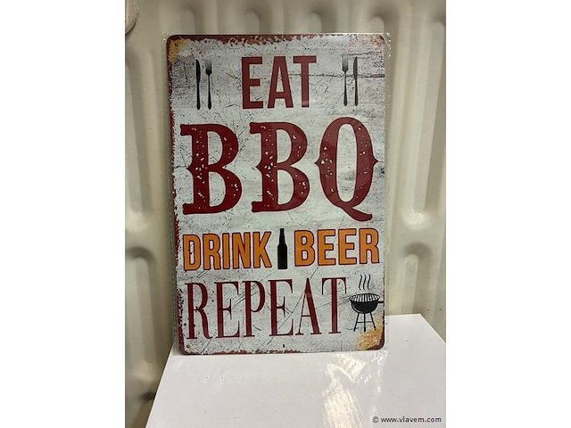 Metalen bord - afbeelding 1 van  1