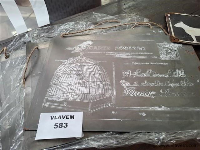Metalen bord - afbeelding 1 van  1