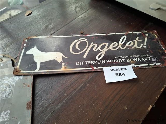 Metalen bord - afbeelding 1 van  1