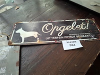 Metalen bord - afbeelding 1 van  1