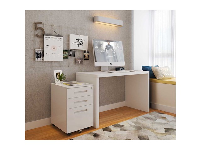 Metalen bureau archiefkast - 3 lades - afbeelding 1 van  8
