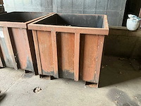Metalen container voor heftruck (3x) - afbeelding 2 van  4