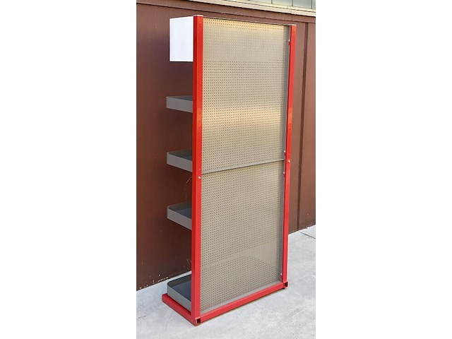 Metalen display-/winkelrek van loctite teroson - 4 laadvlakken/legplanken - afbeelding 4 van  6