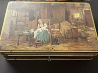 Metalen doos met diverse munten - afbeelding 1 van  6