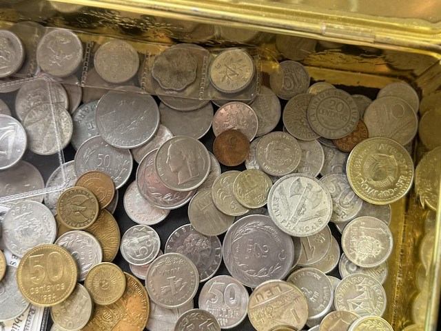 Metalen doos met diverse munten - afbeelding 6 van  6