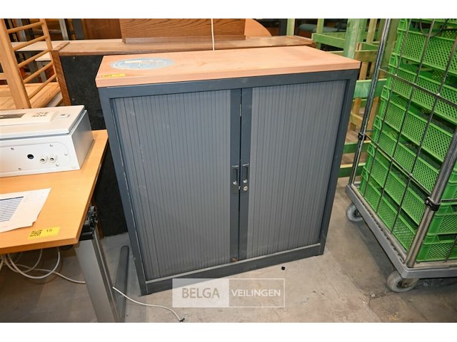 Metalen dossierkast met roldeuren - afbeelding 1 van  4