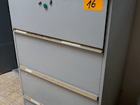 Metalen dossierkast vintage model + ladenblok - afbeelding 2 van  3