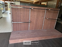 Metalen dubbele rek met hout bekleed - afbeelding 2 van  3