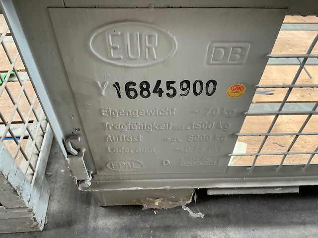 Metalen euro stapelkrat (2x) - afbeelding 7 van  7