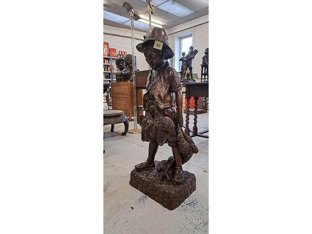 Metalen gebronzeerd beeld - afbeelding 1 van  2