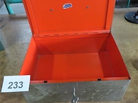 Metalen geldkoffer met sleutel - afbeelding 1 van  3