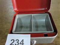 Metalen geldkoffer met sleutel - afbeelding 1 van  3