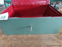 Metalen geldkoffer met sleutel - afbeelding 2 van  3