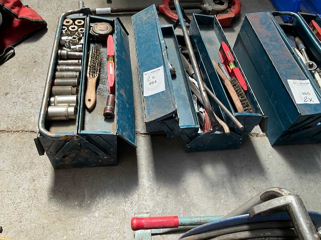 Metalen gereedschapskoffer (2x) - afbeelding 1 van  3