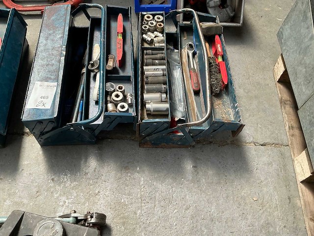 Metalen gereedschapskoffer (2x) - afbeelding 1 van  4