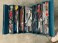 Metalen gereedschapskoffer met inhoud - afbeelding 1 van  7