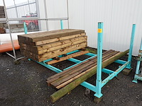 Metalen houder + houten palen - afbeelding 1 van  3