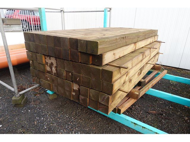 Metalen houder + houten palen - afbeelding 3 van  3