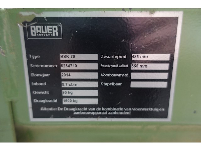 Metalen kantelcontainer bauer - afbeelding 4 van  6