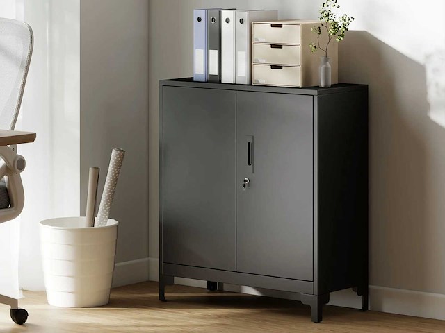 Metalen kantoorkast met afsluitbare deuren - afbeelding 1 van  7