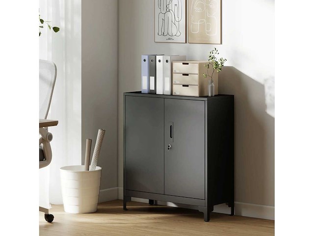 Metalen kantoorkast met afsluitbare deuren - afbeelding 2 van  7