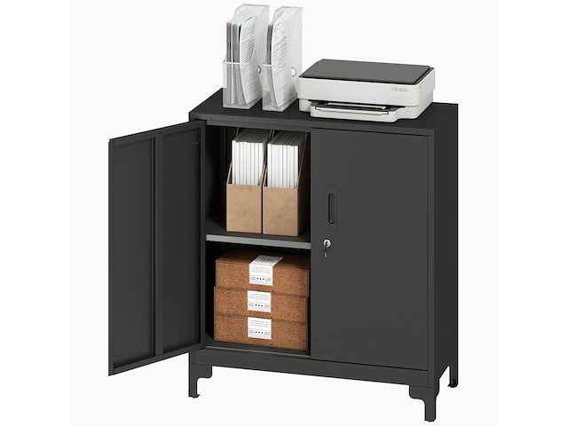 Metalen kantoorkast met afsluitbare deuren - afbeelding 3 van  7