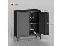 Metalen kantoorkast met afsluitbare deuren - afbeelding 4 van  7
