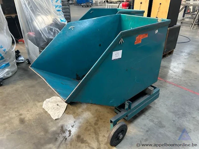 Metalen kiepcontainer - afbeelding 1 van  2